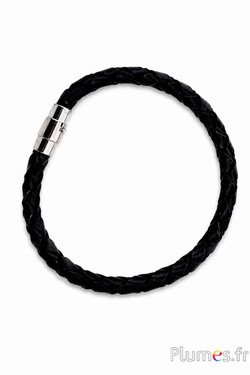 Lederarmband - Ø 60 mm - schwarz